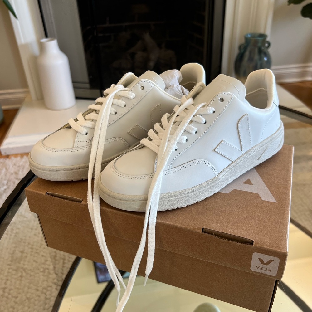 Veja White Leather Sneakers
